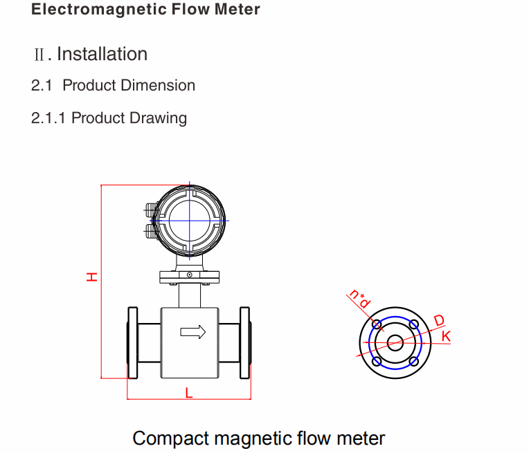 flow meter dimensions Just Measure it