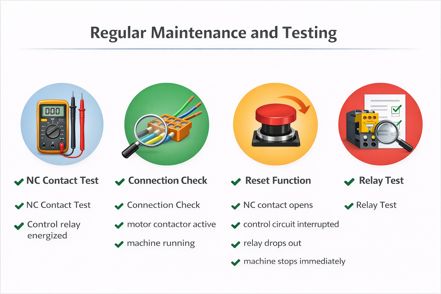 Safety Testing Buttons Why Emergency Stop Buttons Use Normally Closed (NC) Contacts - Just ...